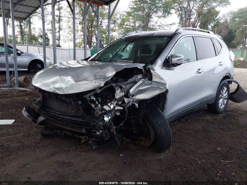 2016 Nissan Rogue Sv VIN: KNMAT2MVXGP641736 Lot: 43355579