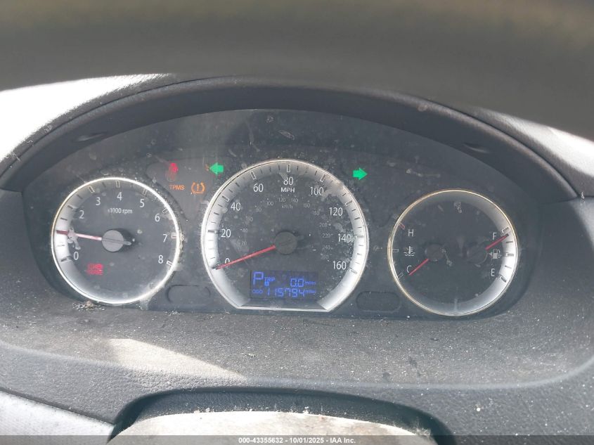 2009 Hyundai Sonata Gls VIN: 5NPET46C69H505580 Lot: 43355632