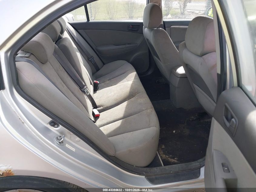 2009 Hyundai Sonata Gls VIN: 5NPET46C69H505580 Lot: 43355632