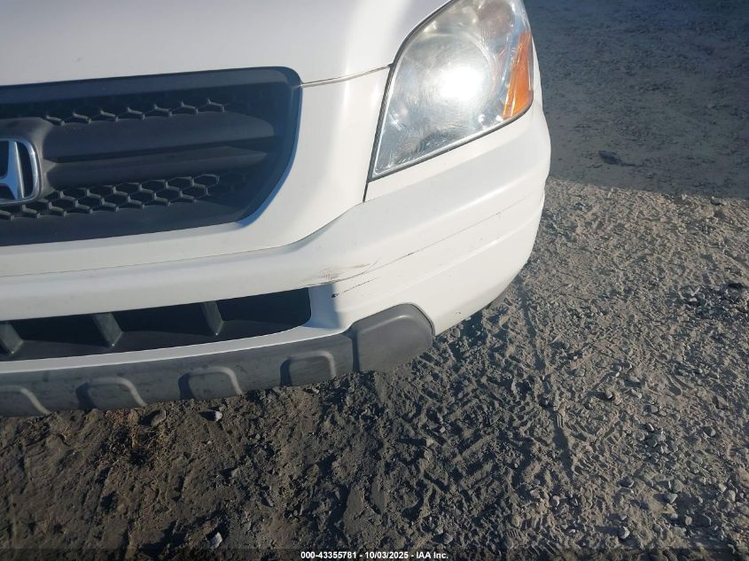 2004 Honda Pilot Ex-L VIN: 2HKYF18584H526943 Lot: 43355781