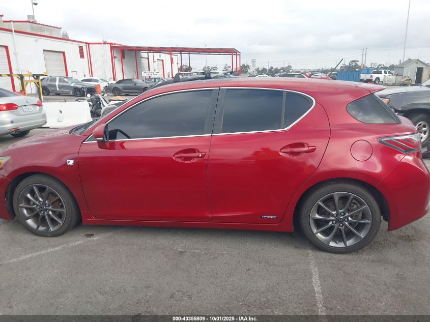 2012 Lexus Ct 200H Premium VIN: JTHKD5BH2C2090384 Lot: 43355809