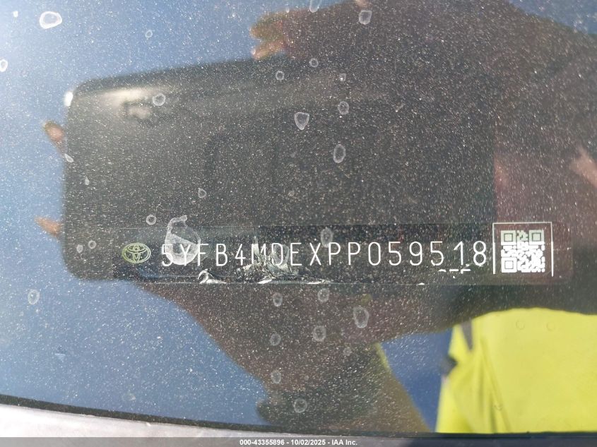 2023 Toyota Corolla Le VIN: 5YFB4MDEXPP059518 Lot: 43355896