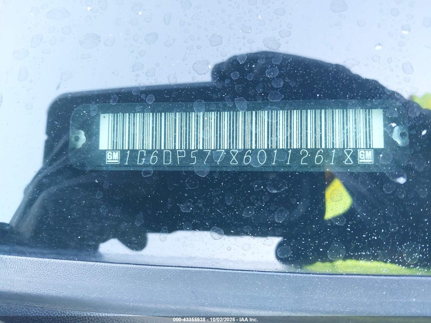 2006 Cadillac Cts Hi Feature V6 VIN: 1G6DP577860112618 Lot: 43355938