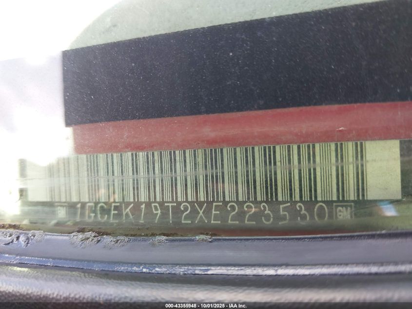 1999 Chevrolet Silverado 1500 Ls VIN: 1GCEK19T2XE223530 Lot: 43355948