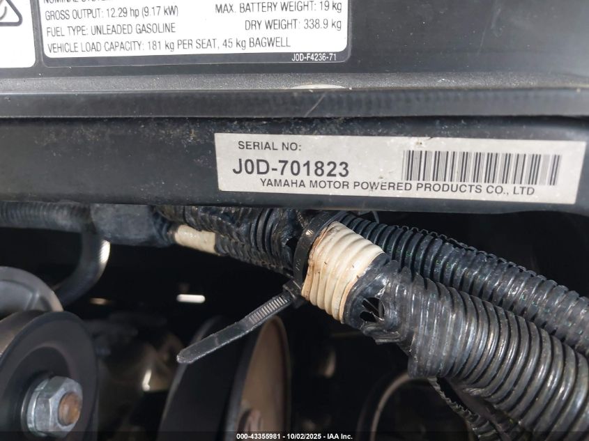 2024 Yamaha Other VIN: J0D-701823 Lot: 43355981