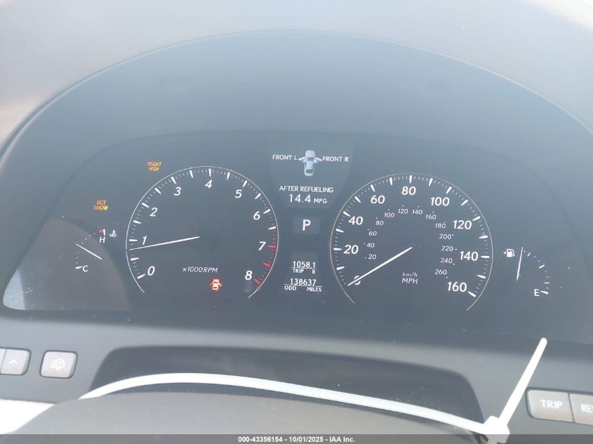 2010 Lexus Ls 460 L VIN: JTHDL5EF9A5001265 Lot: 43356154