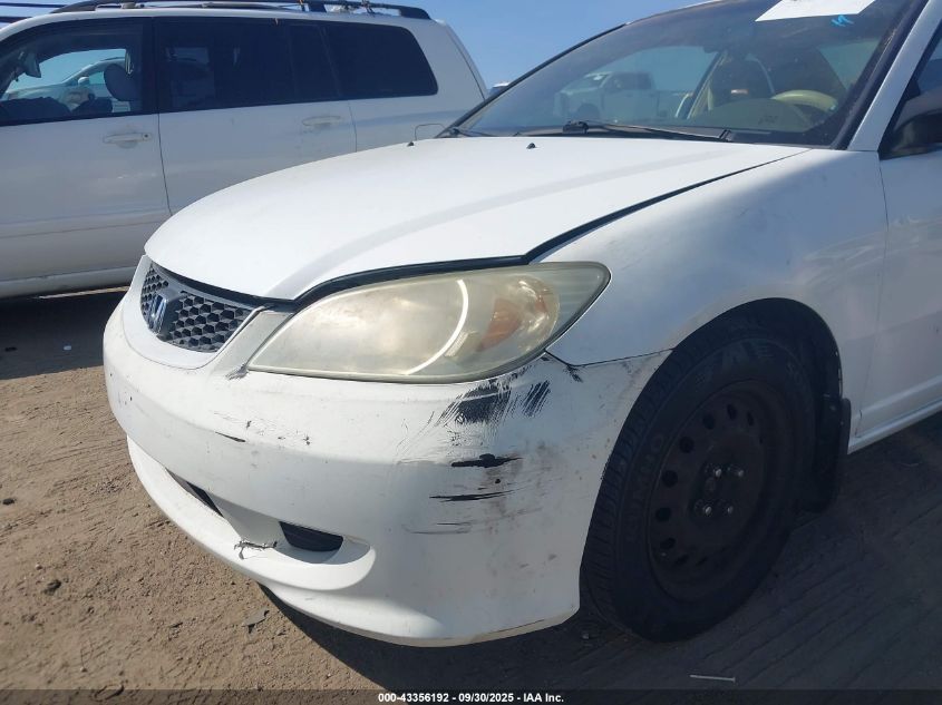 2005 Honda Civic Lx VIN: 1HGEM22555L039804 Lot: 43356192