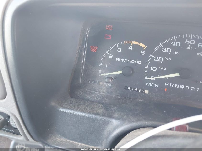 1998 Chevrolet C2500 Fleetside VIN: 1GCGC29F2WE148686 Lot: 43356269