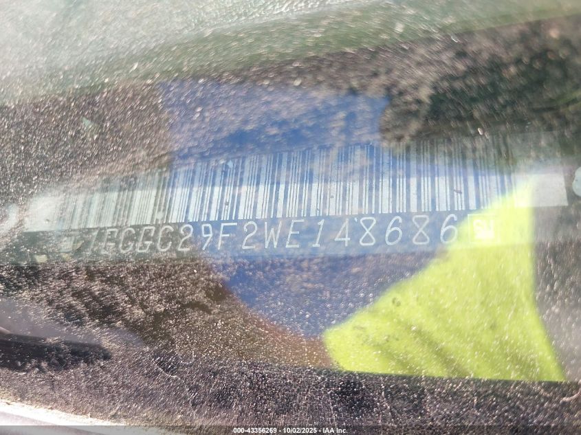 1998 Chevrolet C2500 Fleetside VIN: 1GCGC29F2WE148686 Lot: 43356269