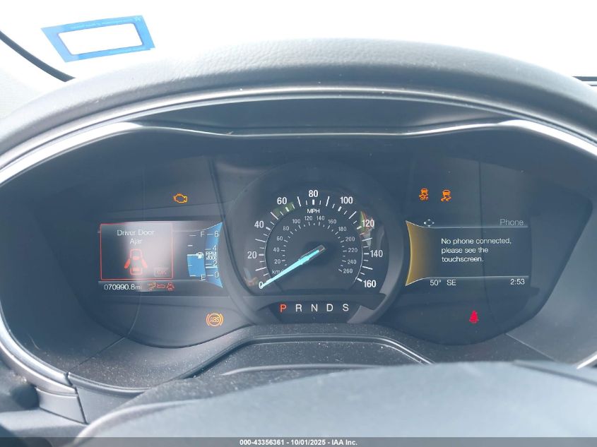 2019 Ford Fusion Se VIN: 3FA6P0HD7KR276410 Lot: 43356361