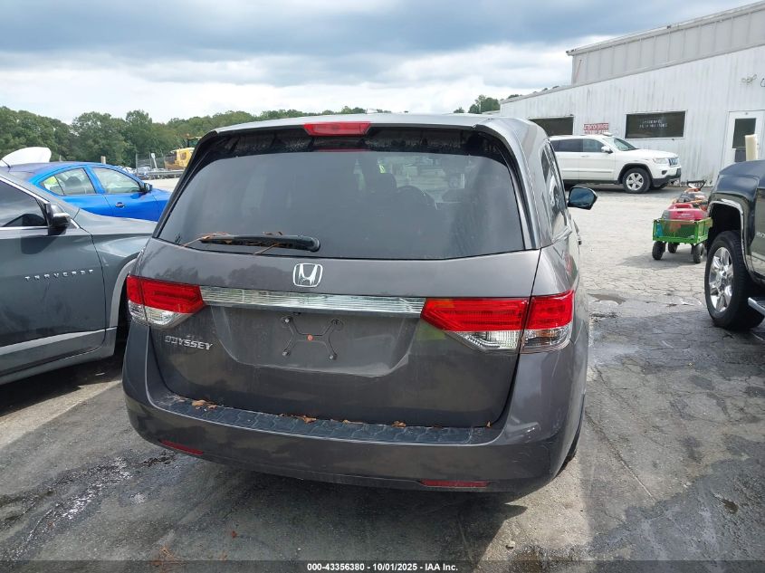 2016 Honda Odyssey Ex-L VIN: 5FNRL5H63GB099767 Lot: 43356380