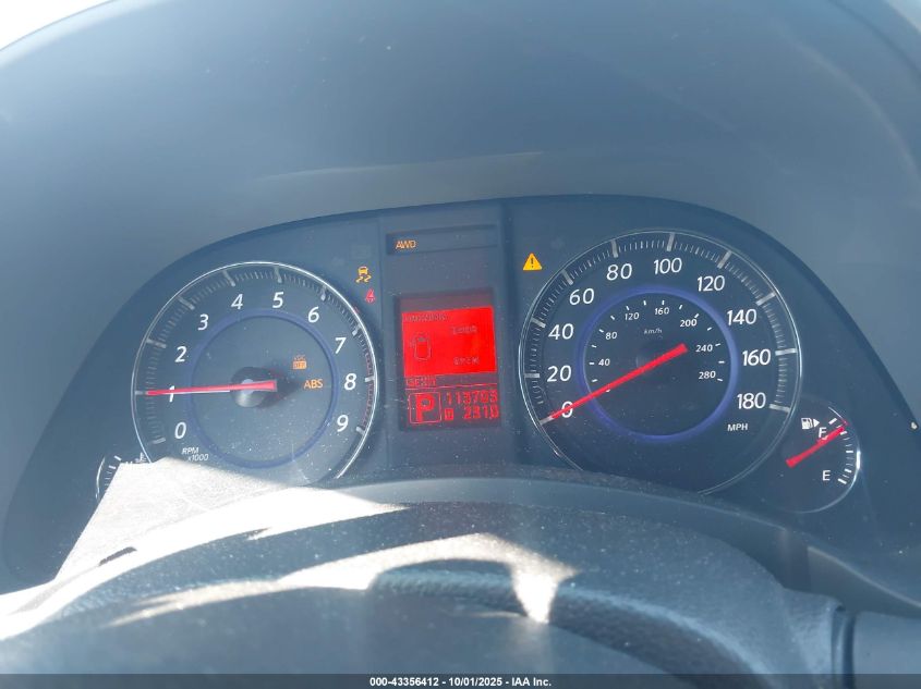 2011 Infiniti Fx35 VIN: JN8AS1MW2BM730799 Lot: 43356412