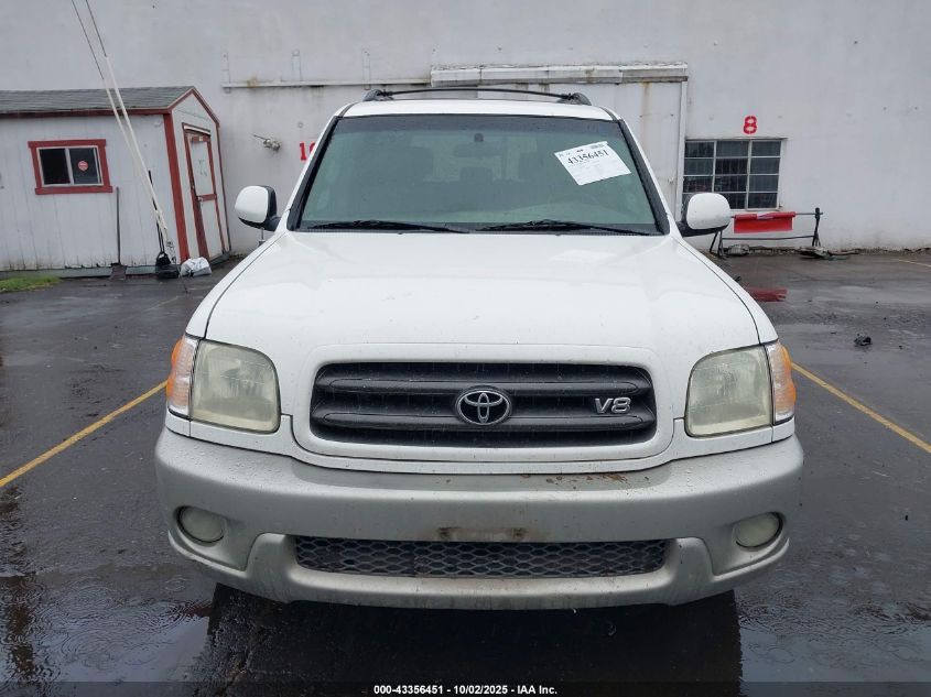2002 Toyota Sequoia Sr5 V8 VIN: 5TDBT44A82S083820 Lot: 43356451