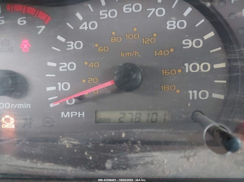 2002 Toyota Sequoia Sr5 V8 VIN: 5TDBT44A82S083820 Lot: 43356451