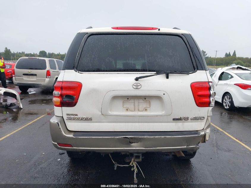 2002 Toyota Sequoia Sr5 V8 VIN: 5TDBT44A82S083820 Lot: 43356451