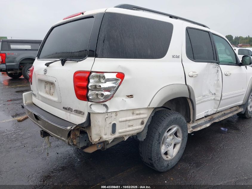 2002 Toyota Sequoia Sr5 V8 VIN: 5TDBT44A82S083820 Lot: 43356451