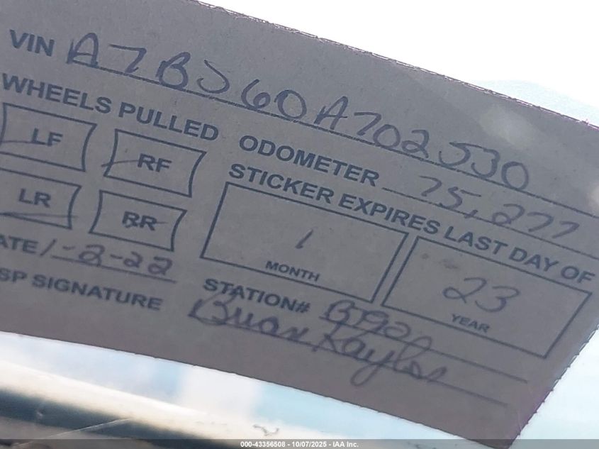 1967 Amc Rambler VIN: A7BS60A702530 Lot: 43356508