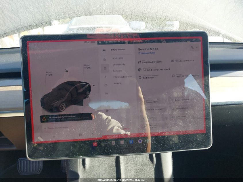 2022 Tesla Model 3 Rear-Wheel Drive VIN: 5YJ3E1EA8NF185817 Lot: 43356566