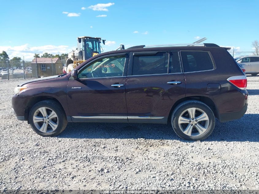2013 Toyota Highlander Limited V6 VIN: 5TDDK3EHXDS240896 Lot: 43356615