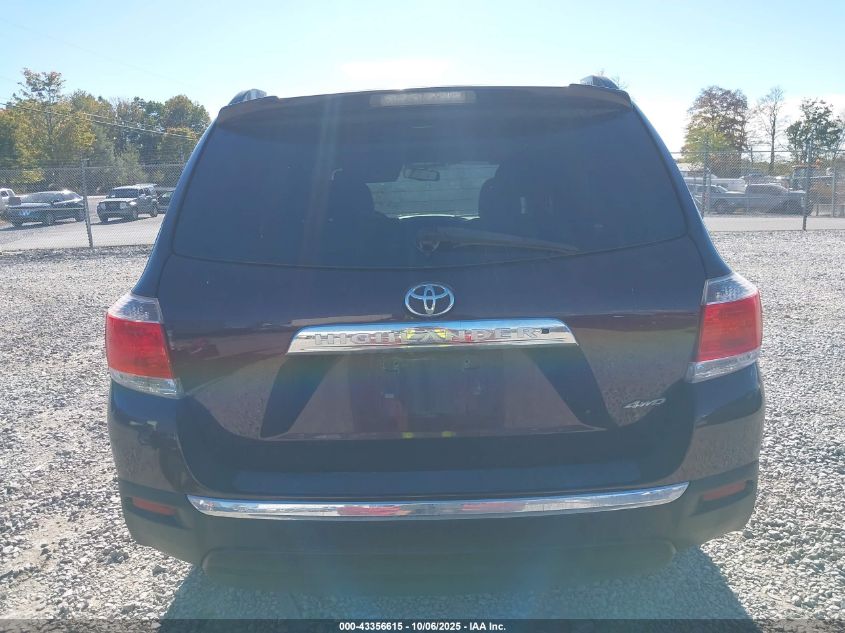 2013 Toyota Highlander Limited V6 VIN: 5TDDK3EHXDS240896 Lot: 43356615