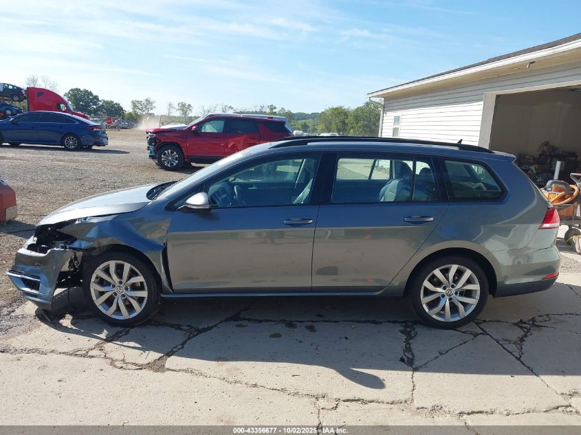 2019 Volkswagen Golf Sportwagen 1.4T S/1.4T Se VIN: 3VWY57AU4KM506877 Lot: 43356677