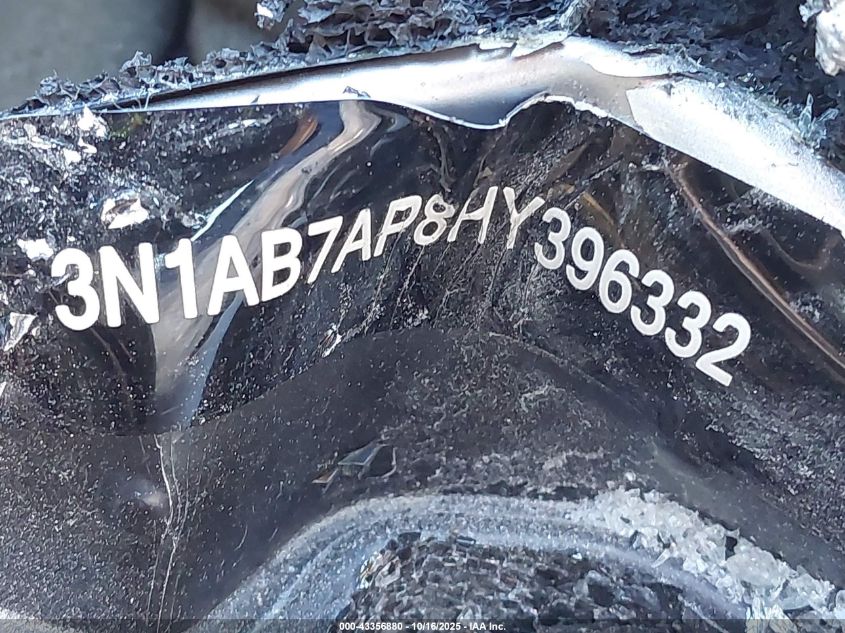 2017 Nissan Sentra Sv VIN: 3N1AB7AP8HY396332 Lot: 43356880