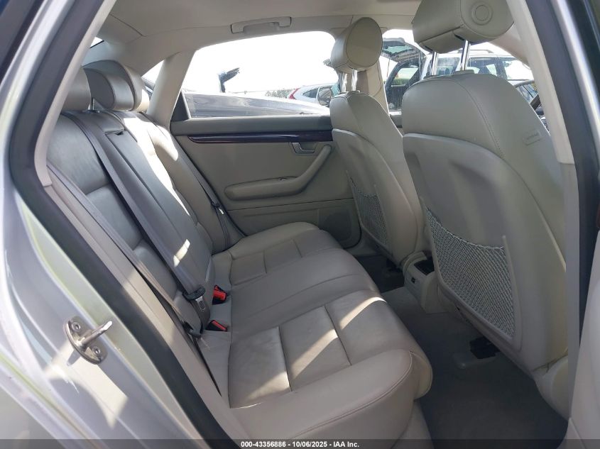 2008 Audi A4 3.2 VIN: WAUDH78E98A024951 Lot: 43356886