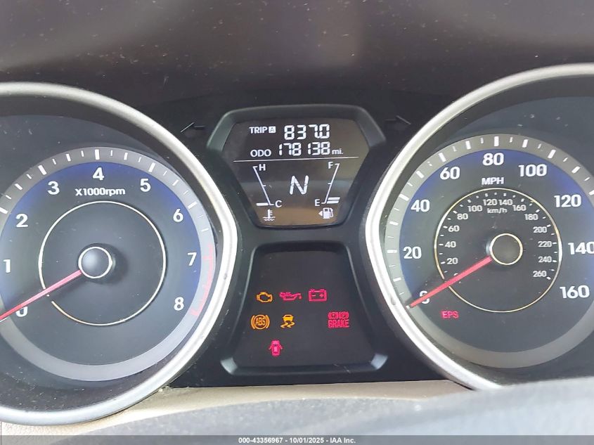 2013 Hyundai Elantra Gls VIN: KMHDH4AE4DU524144 Lot: 43356967