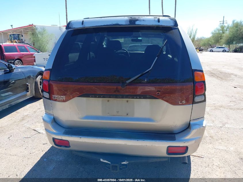 2000 Mitsubishi Montero Sport Ls/Xls VIN: JA4MT31H9YP809525 Lot: 43357004