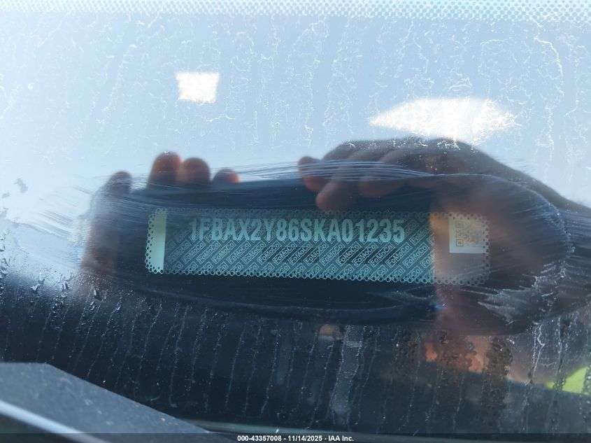 2025 Ford Transit-350 Passenger Van Xl VIN: 1FBAX2Y86SKA01235 Lot: 43357008