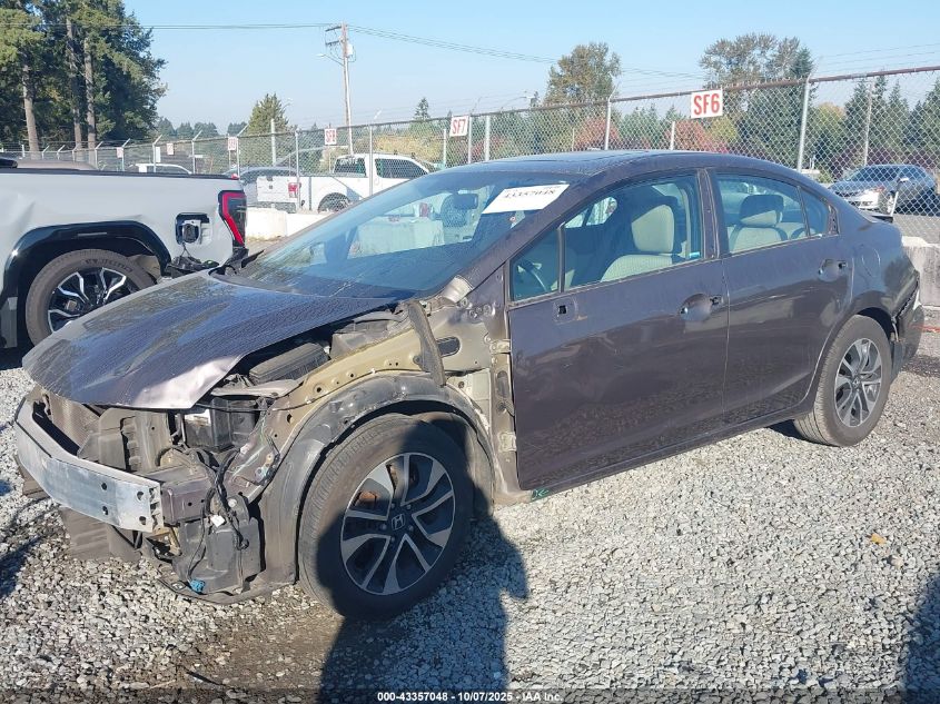 2015 Honda Civic Ex VIN: 2HGFB2F80FH533503 Lot: 43357048