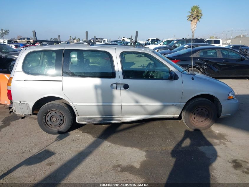 2001 Mercury Villager VIN: 4M2ZV11T21DJ01276 Lot: 43357092