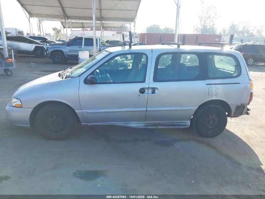 2001 Mercury Villager VIN: 4M2ZV11T21DJ01276 Lot: 43357092