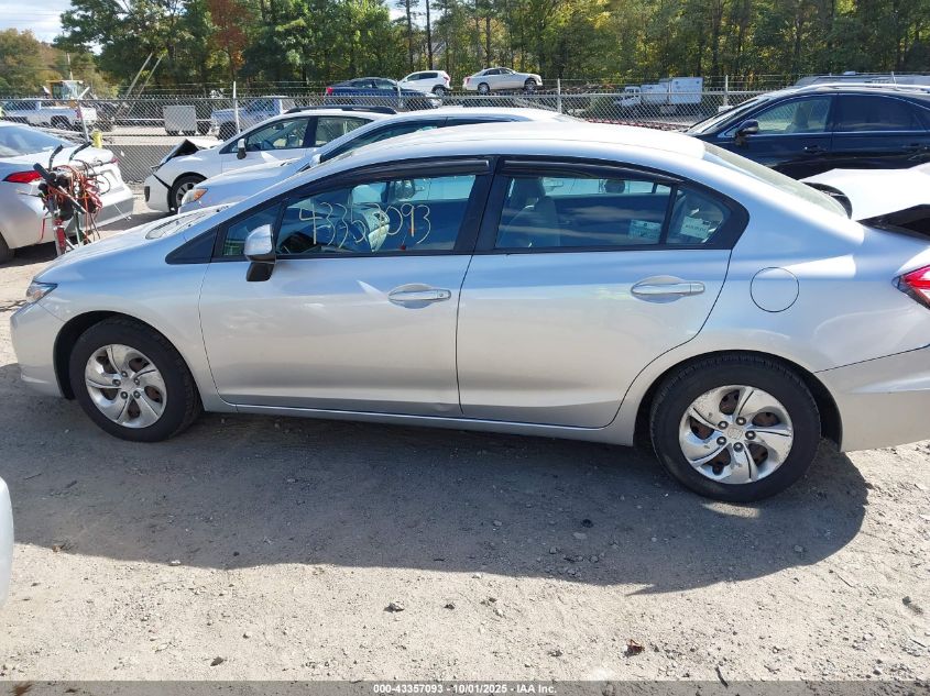 2013 Honda Civic Lx VIN: 19XFB2F56DE249919 Lot: 43357093