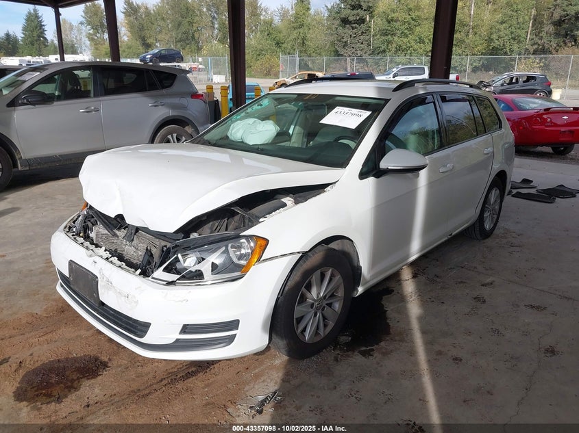 2016 VOLKSWAGEN GOLF SPORTWAGEN TSI S 4-DOOR - 3VWC17AU2GM515753