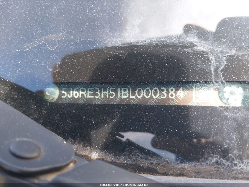 2011 Honda Cr-V Ex VIN: 5J6RE3H51BL000384 Lot: 43357210