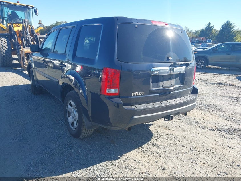 Vin: 5fnyf3h27bb057390, lot: 43852095, honda pilot lx 20113