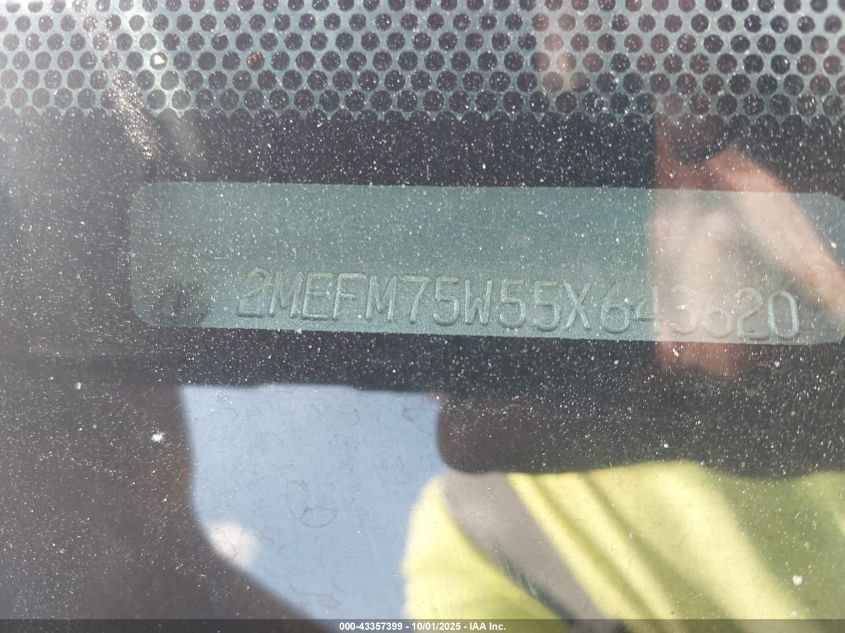 2005 Mercury Grand Marquis Ls/Lse VIN: 2MEFM75W55X643620 Lot: 43357399