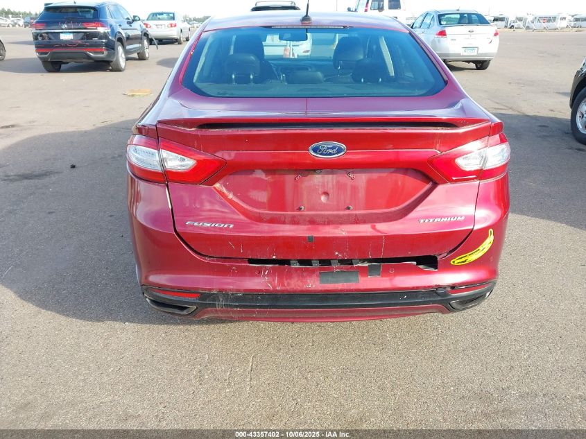 2013 Ford Fusion Titanium VIN: 3FA6P0D95DR168159 Lot: 43357402