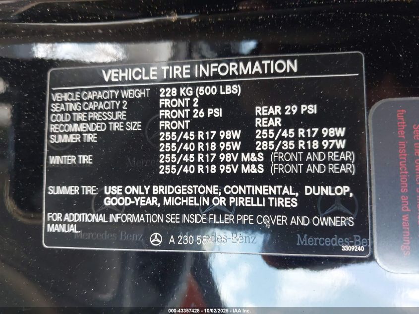 2003 Mercedes-Benz Sl 500 VIN: WDBSK75F53F059151 Lot: 43357428