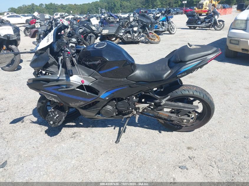 2025 Kawasaki Ex500 VIN: ML5EXGG13SDA51672 Lot: 43357430