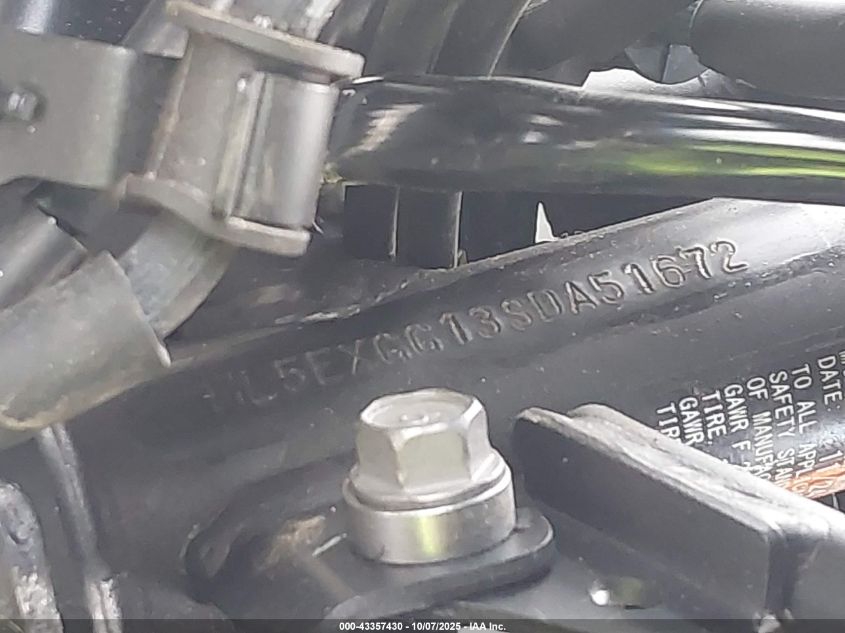 2025 Kawasaki Ex500 VIN: ML5EXGG13SDA51672 Lot: 43357430