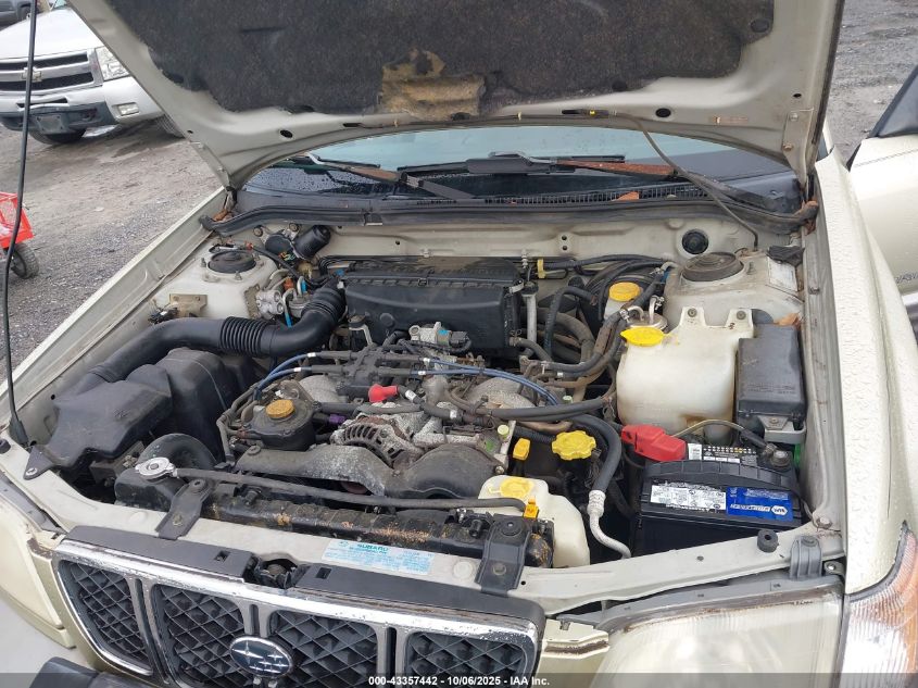 2002 Subaru Forester S VIN: JF1SF65562H700596 Lot: 43357442