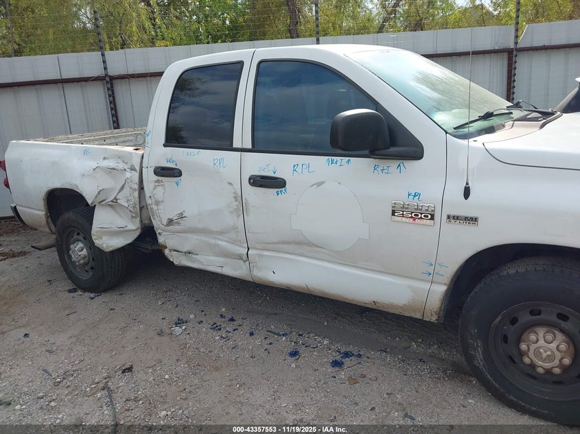 2008 Dodge Ram 2500 St/Sxt VIN: 3D7KR28DX8G130074 Lot: 43357553