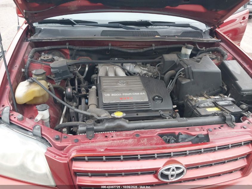 2003 Toyota Highlander V6 VIN: JTEGF21A730118014 Lot: 43357729