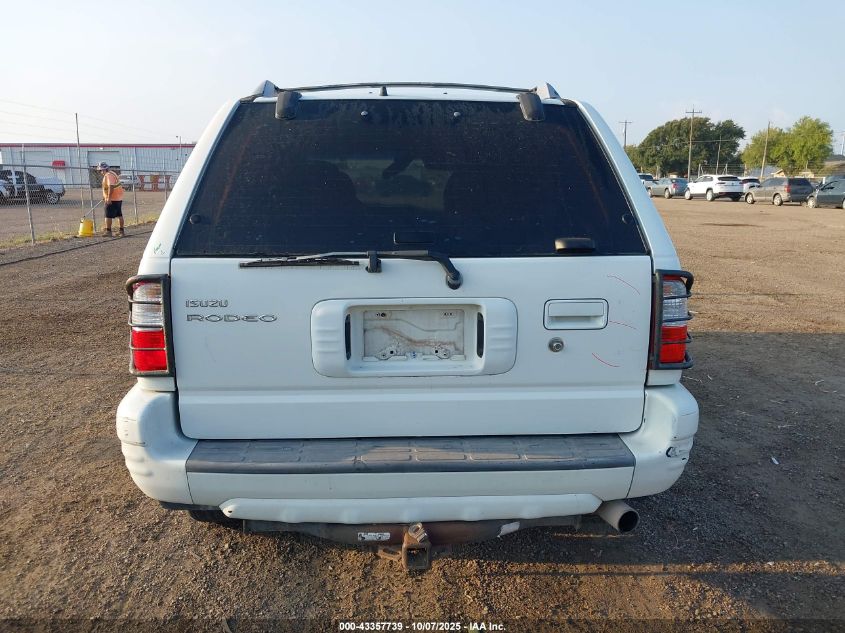 2000 Isuzu Rodeo Ls/Lse/S 3.2L VIN: 4S2CK58W1Y4323057 Lot: 43357739