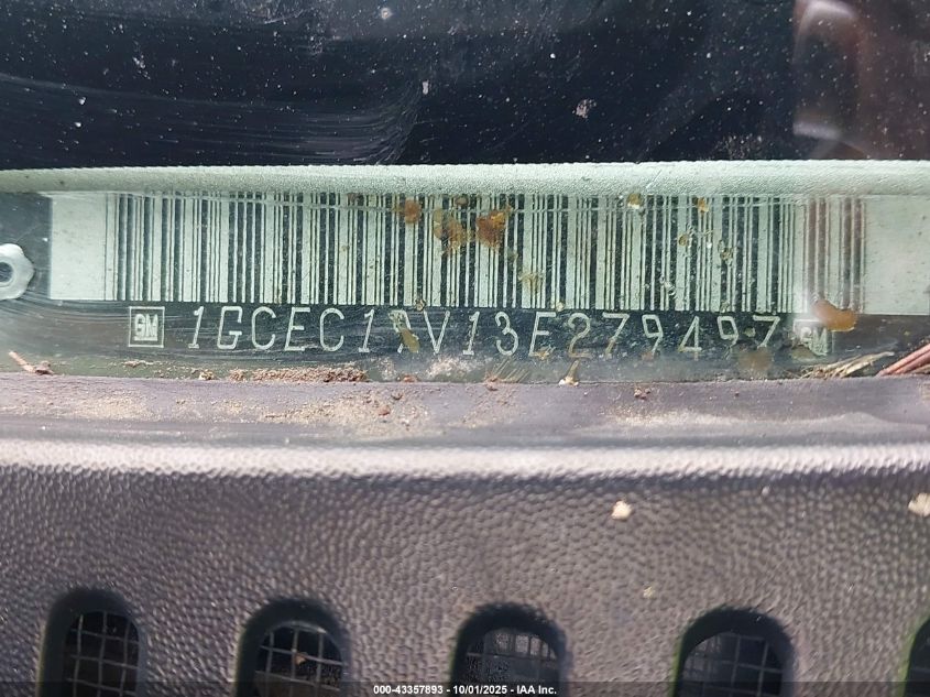 2003 Chevrolet Silverado 1500 VIN: 1GCEC19V13E279497 Lot: 43357893