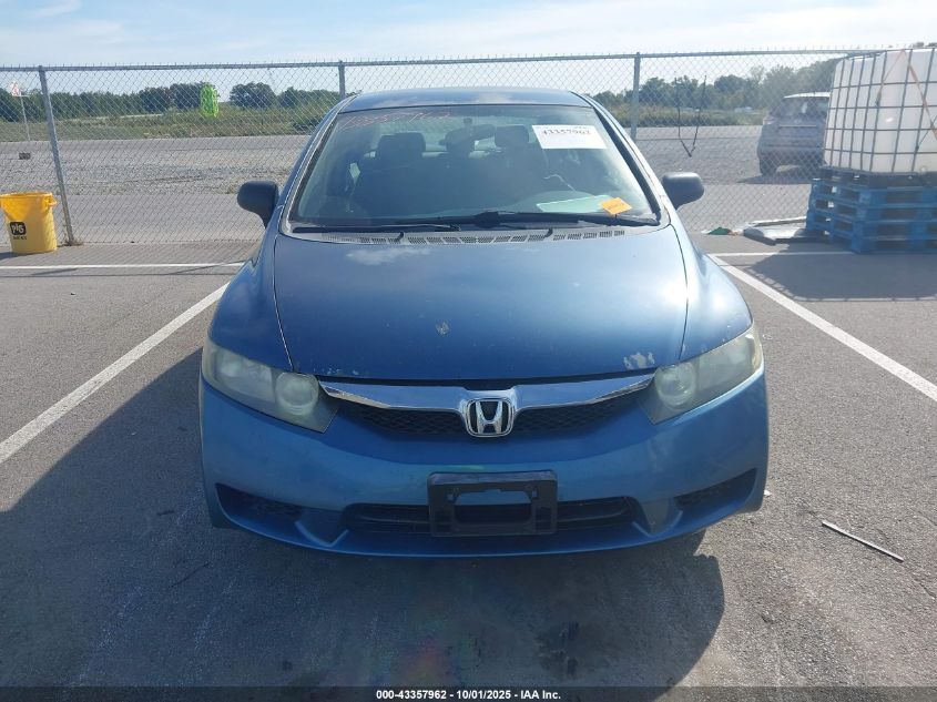 2009 Honda Civic Vp VIN: 2HGFA16369H337829 Lot: 43357962
