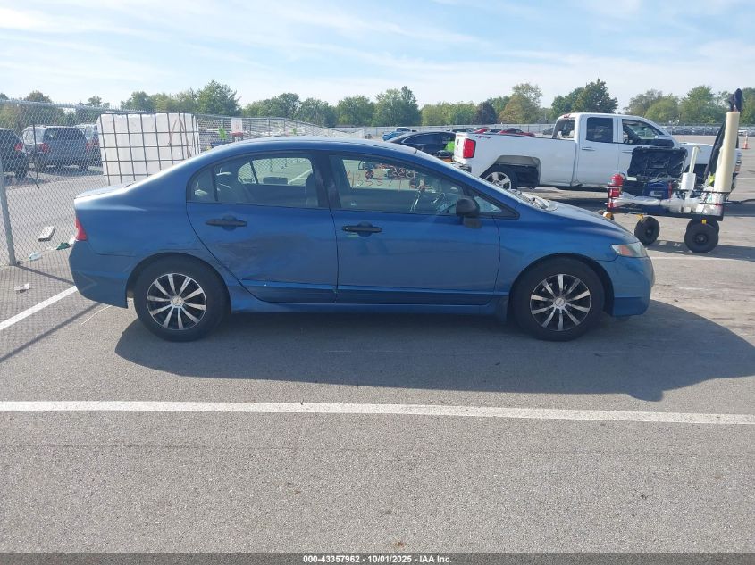 2009 Honda Civic Vp VIN: 2HGFA16369H337829 Lot: 43357962