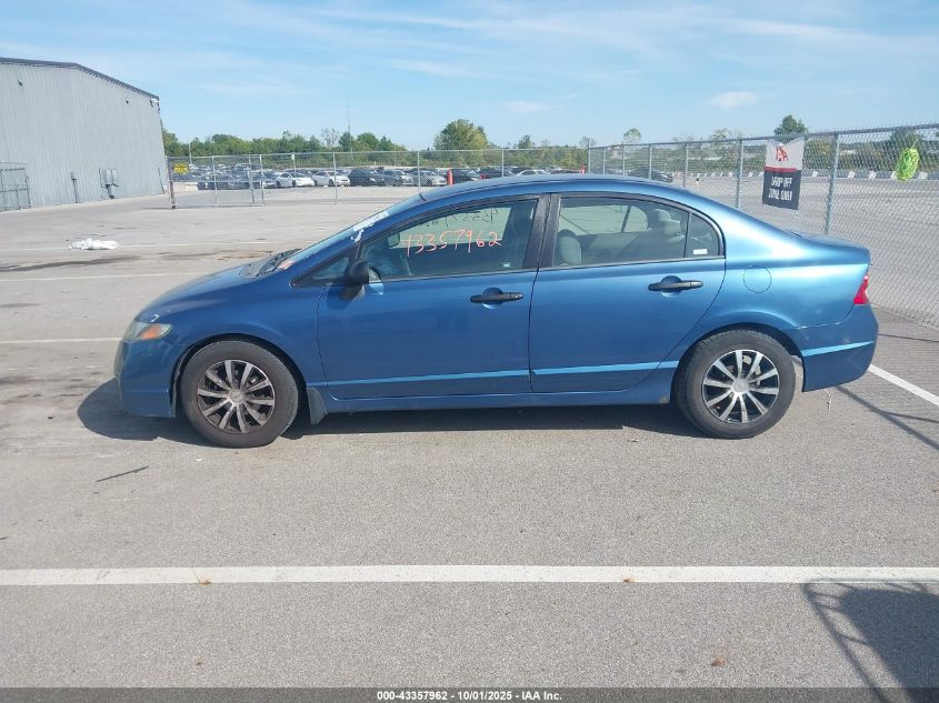 2009 Honda Civic Vp VIN: 2HGFA16369H337829 Lot: 43357962
